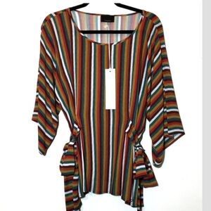 LUMIERE Side tie long sleeve top